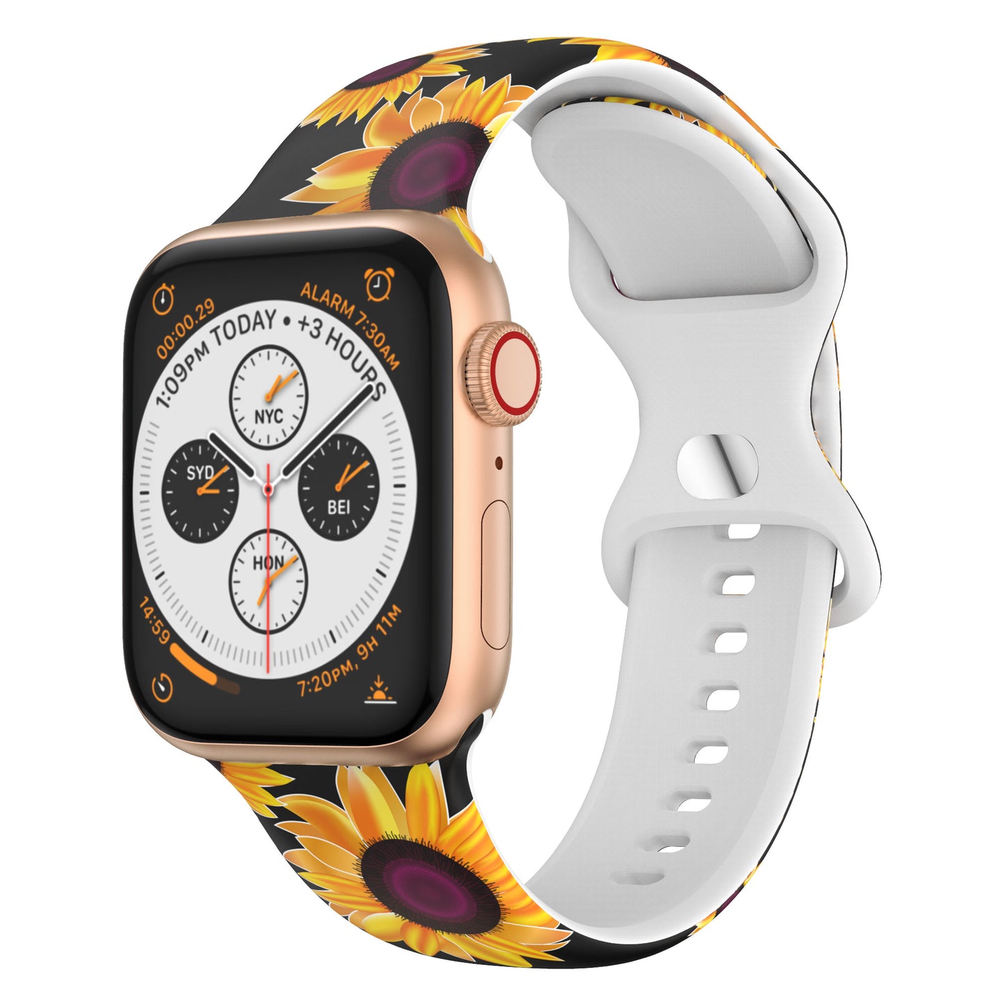 Silicone 8 Buckle Strap | Compatible with Apple Watch 38mm to 42mm
