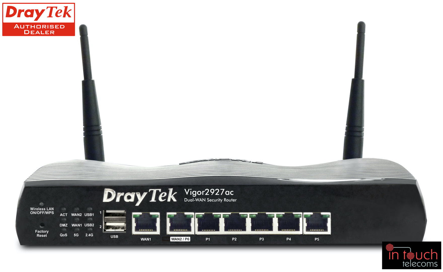 DrayTek Vigor 2927ac Dual Ethernet Gigabit WAN router with 802.11ac Wi-Fi | V2927AC-K