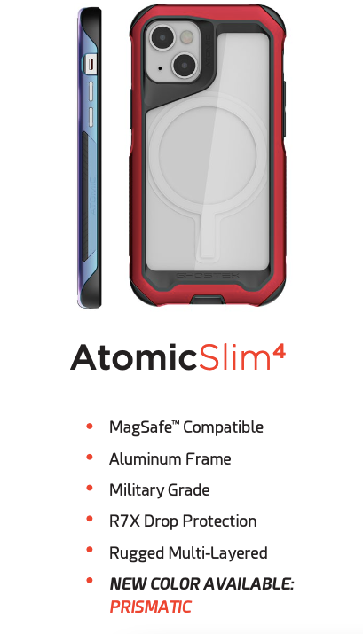 Ghostek Atomic Slim 4 Case for iPhone 13 (6.1) | Military Grade (MagSafe)
