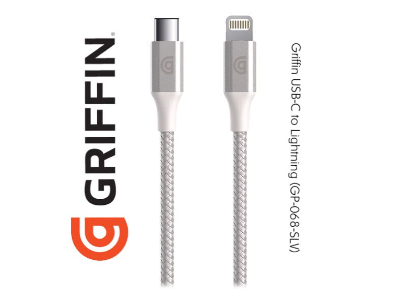 Griffin Premium 1.52m USB-C to Lightning MFi Cable | Silver