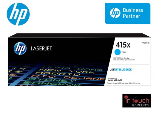 HP 415X High Yield LaserJet Toner Cartridge | Cyan (W2031X)