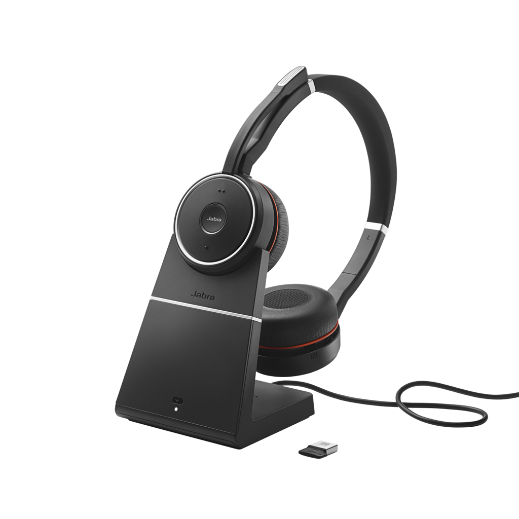 Jabra Evolve 65 Wireless Stereo Headset with Stand | Unified Communications