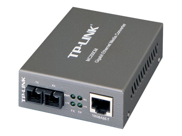 TP-Link RJ45 to Multi-Mode SC Fiber Converter - 1 Gbps | MC200CM