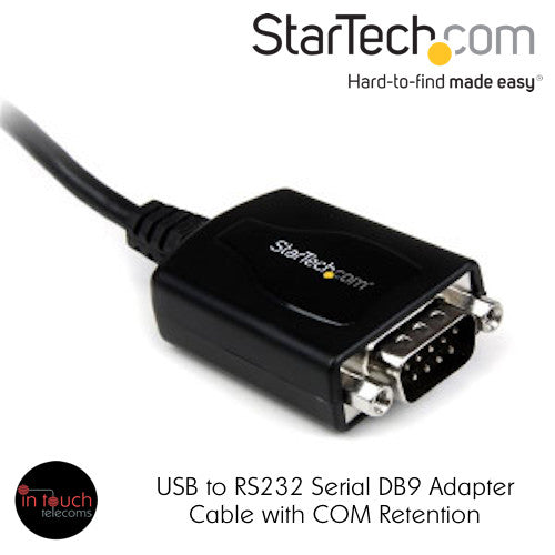 StarTech.com USB to RS232 Serial DB9 Adapter Cable with COM Retention | 1 ft