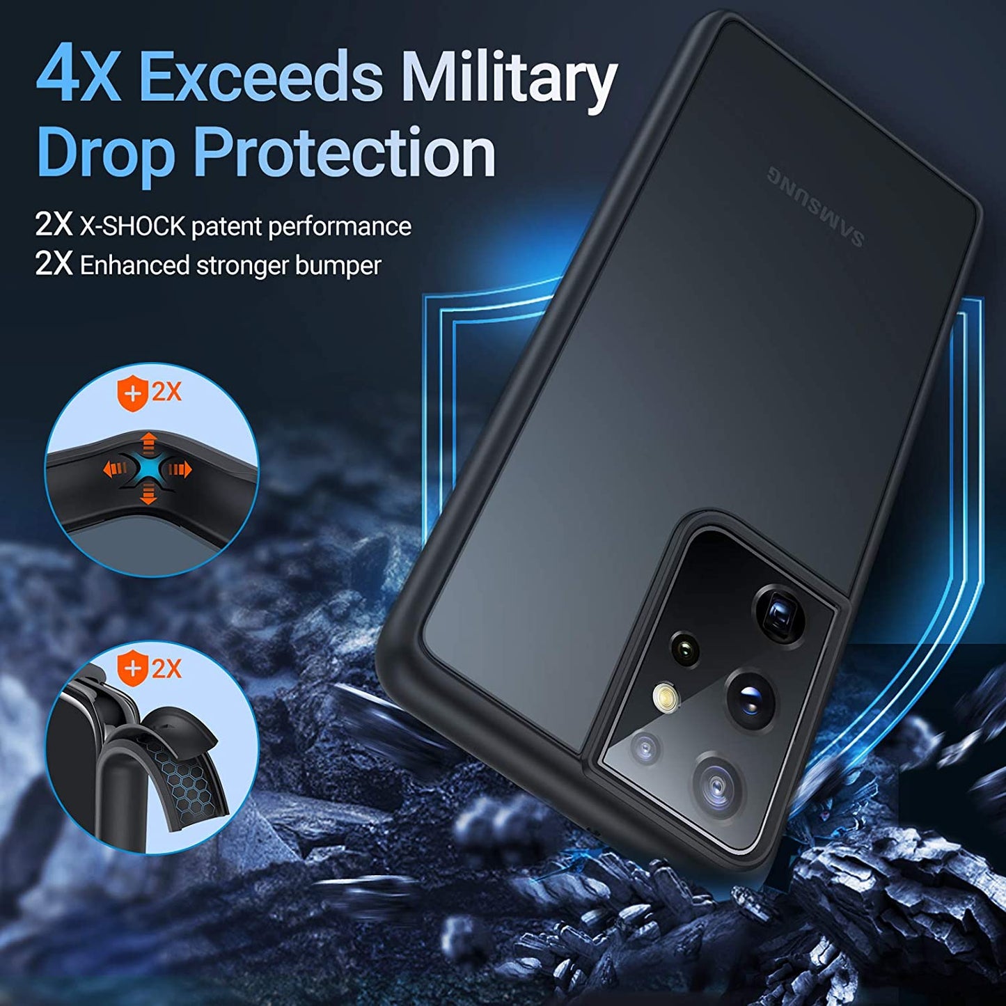 TORRAS Guardian for Samsung Galaxy S21, S21+, S21 Ultra | Military Grade Shockproof