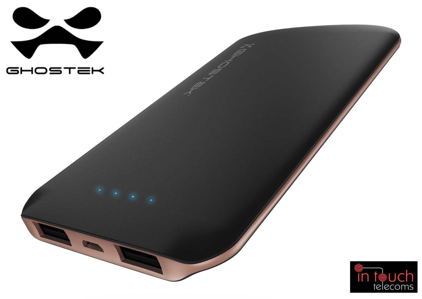 Ghostek NRGpak Fast Charge Power Bank - Rose Gold | Dual Output 5000mAh Capacity