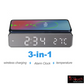 LED Digital Alarm Clock with Wireless QI Charger | Samsung / iPhone
