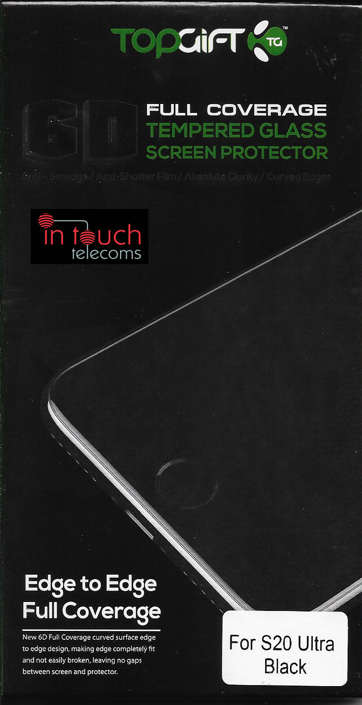 TopGift Full Coverage 6D Tempered Glass for Samsung Galaxy S20 Ultra | Screen Protection