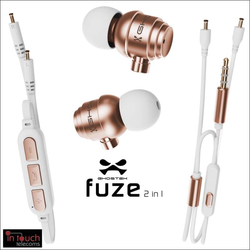 Ghostek Fuze Wired & Wireless Water Resistant Headphones | Bluetooth V4.2