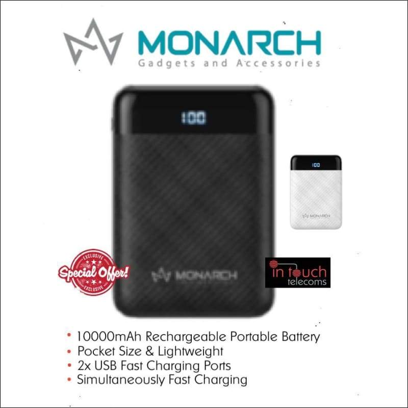 Monarch Gadgets C12 Power Bank with Dual Output 10000mAh Capacity | Fast Charge