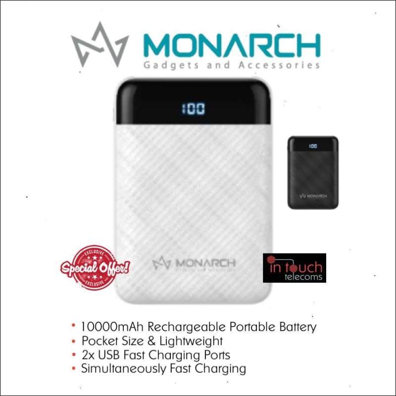 Monarch Gadgets C12 Power Bank with Dual Output 10000mAh Capacity | Fast Charge