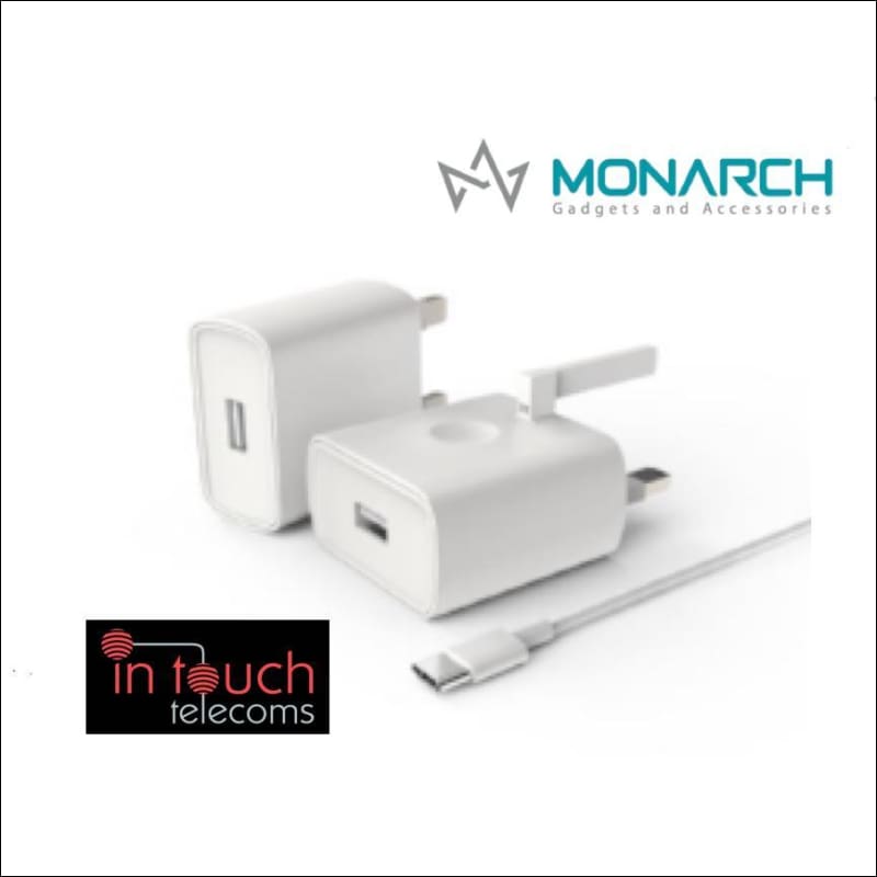 Monarch Gadgets Fast 5V 2A Type-C Home Charger with 1m Type-C Cable