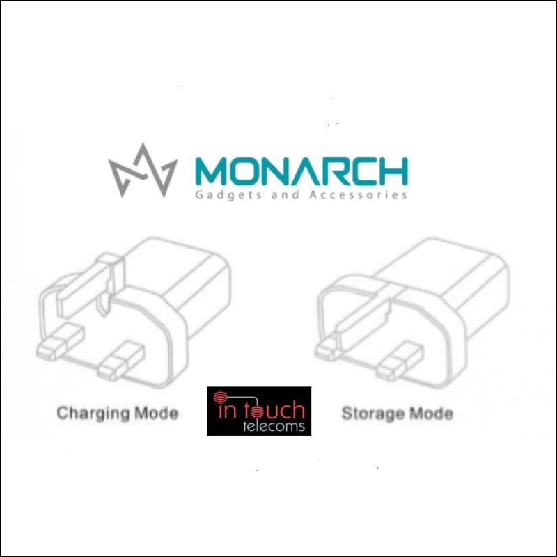 Monarch Gadgets Fast 5V 2A USB Home Charger with 1m Lightning Cable