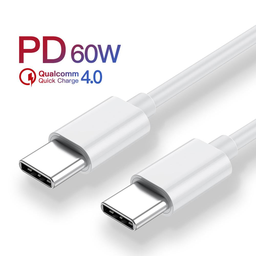 USB PD 60W Fast Qualcomm Charging Cable for Macbook Samsung Cable | White